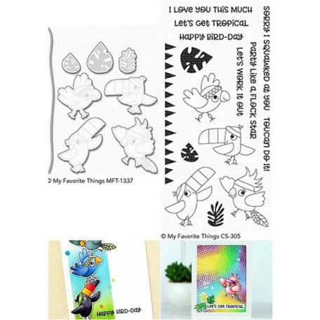 MFT Vágósablon + bélyegző Toucan Do It Clear Stamps + Die-namics Set (1 csomag)
