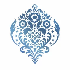   Klisé , Floral Damask / Couture Creations Hotfoil Stamp (1 db)