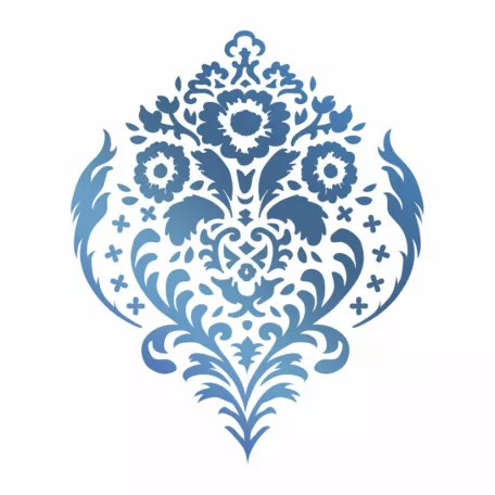 Klisé , Floral Damask / Couture Creations Hotfoil Stamp (1 db)