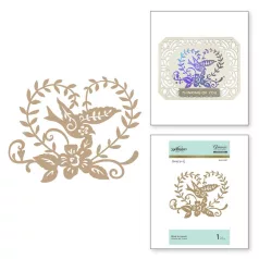 Klisé ,  Bird in Heart / Spellbinders Hot Foil Plate (1 db)