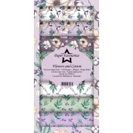   Papírkészlet 10x21 cm,  Flowers and Cotton / PF Slim Paper Pack (24 ív)