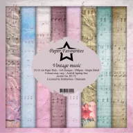   Papírkészlet 6" (15 cm), Vintage Music / PF Paper Pack (24 ív)