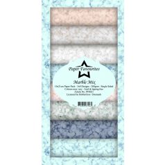   Papírkészlet 10x21 cm, Marble Mix / PF Slim Paper Pack (24 ív)