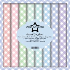   Papírkészlet 6" (15 cm), Gingham / PF Paper Pack (24 ív)