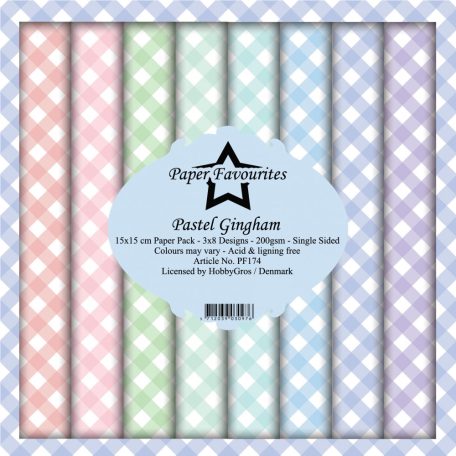 Papírkészlet 6" (15 cm), Gingham / PF Paper Pack (24 ív)