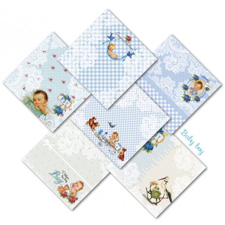 Papírkészlet 8" (20 cm), Baby boy / Decorer Scrapbook Paper (24 ív)