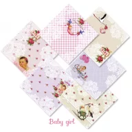   Papírkészlet 8" (20 cm), Baby girl / Decorer Scrapbook Paper (24 ív)