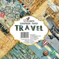   Papírkészlet 8" (20 cm), Travel / Decorer Scrapbook Paper (24 ív)