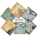 Papírkészlet 8" (20 cm), Travel / Decorer Scrapbook Paper (24 ív)