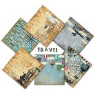 Papírkészlet 8" (20 cm), Travel / Decorer Scrapbook Paper (24 ív)