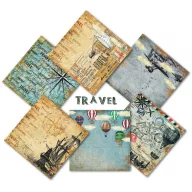   Papírkészlet 8" (20 cm), Travel / Decorer Scrapbook Paper (24 ív)