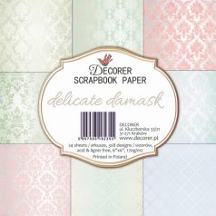   Papírkészlet 6" (15 cm), Delicate Damask  / Decorer Scrapbook Paper (24 ív)