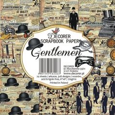   Papírkészlet 6" (15 cm), Gentleman / Decorer Scrapbook Paper (24 ív)