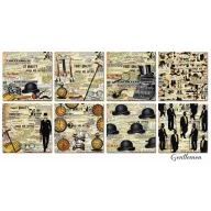   Papírkészlet 6" (15 cm), Gentleman / Decorer Scrapbook Paper (24 ív)