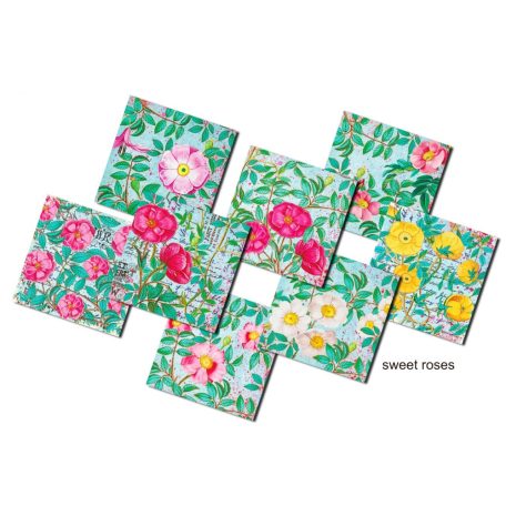 Papírkészlet 6" (15 cm), Sweet Roses / Decorer Scrapbook Paper (24 ív)