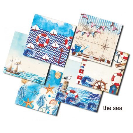 Papírkészlet 8" (20 cm), The Sea / Decorer Scrapbook Paper (24 ív)