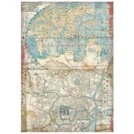   Rizspapír A4, Sir Vagabond in Japan Map / Stamperia Rice Paper (1 ív)
