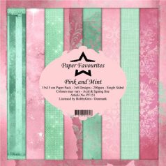   Papírkészlet 6" (15 cm), Pink and Mint / PF Paper Pack (24 ív)