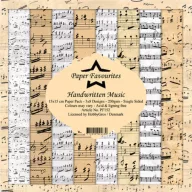   Papírkészlet 6" (15 cm), Handwritten Music / PF Paper Pack (24 ív)