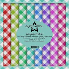   Papírkészlet 12" (30 cm), Gingham Fabric / PF Paper Pack (8 ív)