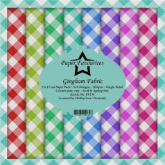   Papírkészlet 6" (15 cm), Gingham Fabric / PF Paper Pack (24 ív)