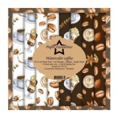   Papírkészlet 6" (15 cm), Watercolor Coffee / PF Paper Pack (24 ív)