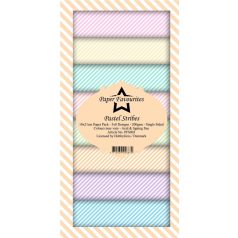   Papírkészlet 10x21 cm, Pastel Stribes / PF Slim Paper Pack (24 ív)