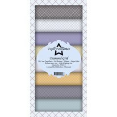   Papírkészlet 10x21 cm, Diamond Grid / PF Slim Paper Pack (24 ív)