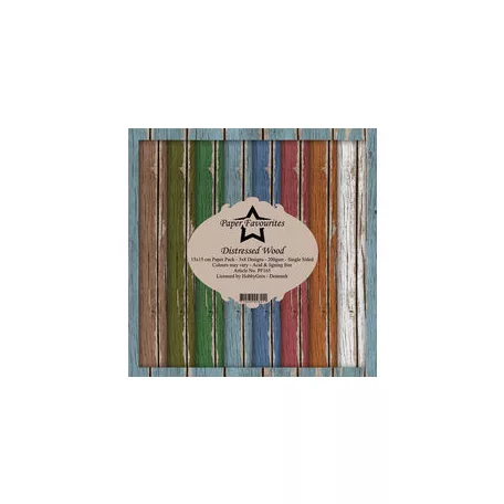 Papírkészlet 6" (15 cm),  Distressed Wood / PF Paper Pack (24 ív)