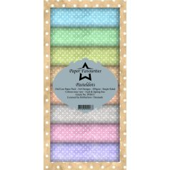   Papírkészlet 10x21 cm, Pastel Dots / PF Slim Paper Pack (24 ív)