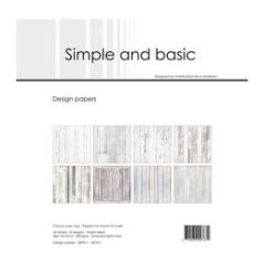   Papírkészlet 6" (15 cm), White Wood / Simple and Basic Paper Pack (24 ív)