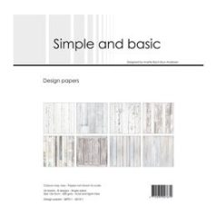   Papírkészlet 6" (15 cm), White Wood / Simple and Basic Paper Pack (24 ív)