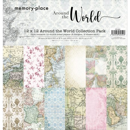 Papírkészlet 12" (30 cm), Paper Pad / Memory Place Around the World (12 lap)
