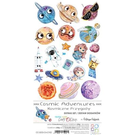 Kivágóív , Creative Young - Cosmic Adventures Extras to cut/ Craft O'Clock Mixed Media (1 csomag)