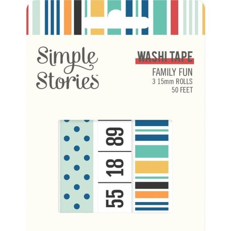 Dekorációs ragasztószalag , Washi Tape / Simple Stories Family Fun (3 db)