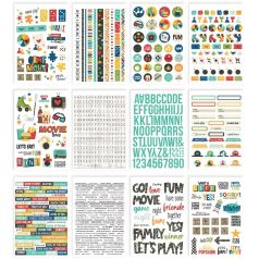 Matrica , Sticker Book / Simple Stories Family Fun (12 ív)