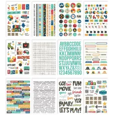 Matrica , Sticker Book / Simple Stories Family Fun (12 ív)