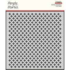   Stencil 6" (15 cm), Retro Diamonds / Simple Stories Family Fun (1 db)
