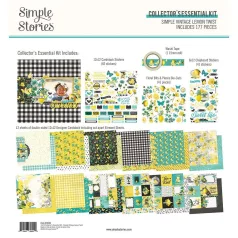   Papírkészlet 12" (30 cm), Collector's Essential Kit / Simple Stories Lemon Twist (1 csomag)