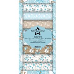   Papírkészlet 10x21 cm, Snowmen / Simple and Basic Slim Paper Pack (24 ív)