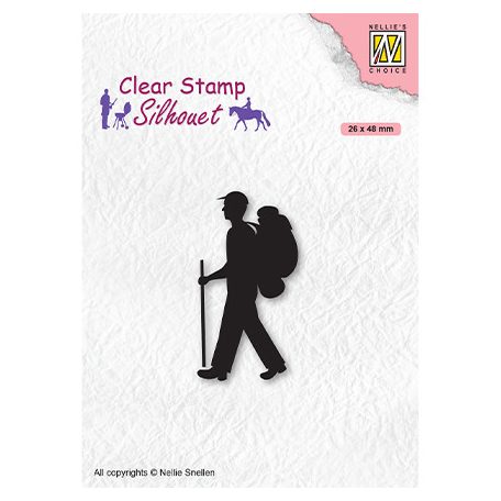 Szilikonbélyegző , Silhouette Men-things Backpacker / NC  Clear Stamp (1 csomag)