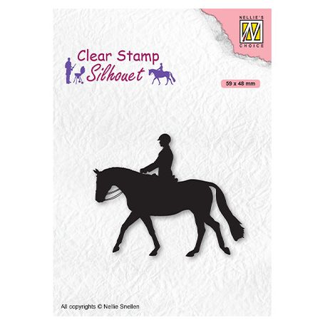Szilikonbélyegző , Silhouette Men-things Horseman / NC  Clear Stamp (1 csomag)
