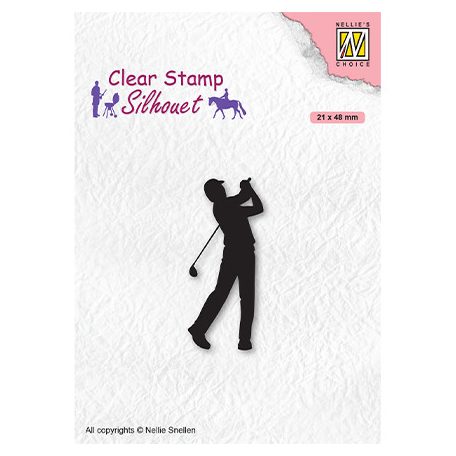 Szilikonbélyegző , Silhouette Men-things Golfer / NC  Clear Stamp (1 csomag)