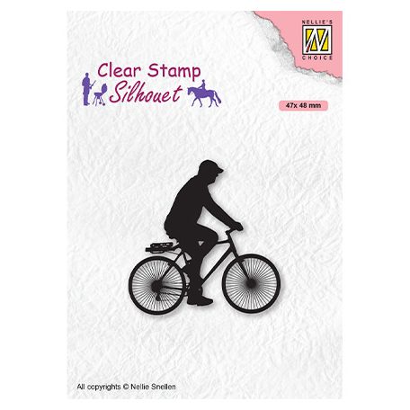 Szilikonbélyegző , Silhouette Men-things Cyclist / NC  Clear Stamp (1 csomag)