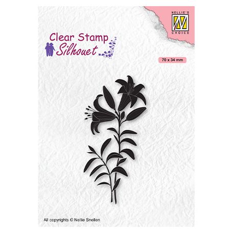 Szilikonbélyegző , Silhouettes Lily / NC  Clear Stamp (1 csomag)