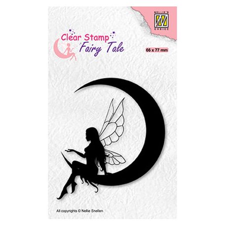 Szilikonbélyegző , Fairy Tale, Elf on the moon / NC  Clear Stamp (1 csomag)
