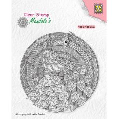   Szilikonbélyegző , Mandala Peacock / NC  Clear Stamp (1 csomag)