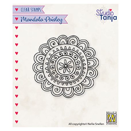 Szilikonbélyegző , Mandala's Paisley flower / NC  Clear Stamp (1 csomag)