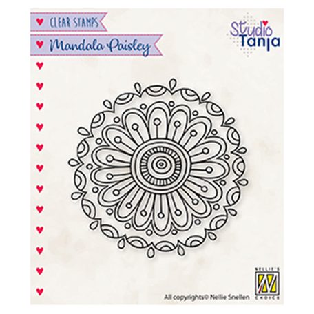 Szilikonbélyegző , Mandala's Paisley flower 2 / NC  Clear Stamp (1 csomag)