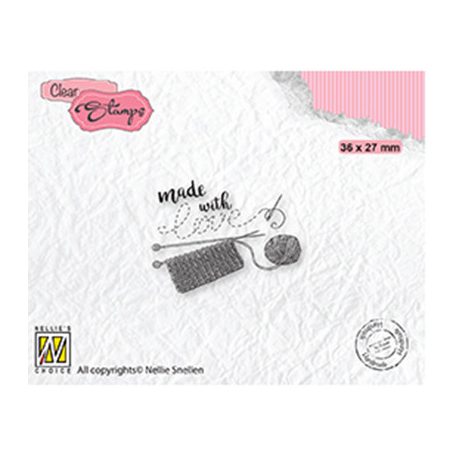Szilikonbélyegző , Text Made with love-2 / NC  Clear Stamp (1 csomag)